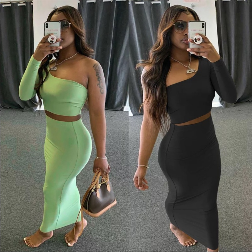 Two piece maxi skirt set